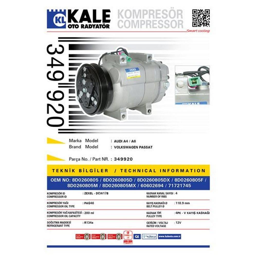 KLIMA KOMPRESORU PASSAT 97>00 A4 95>01 A6 98>01