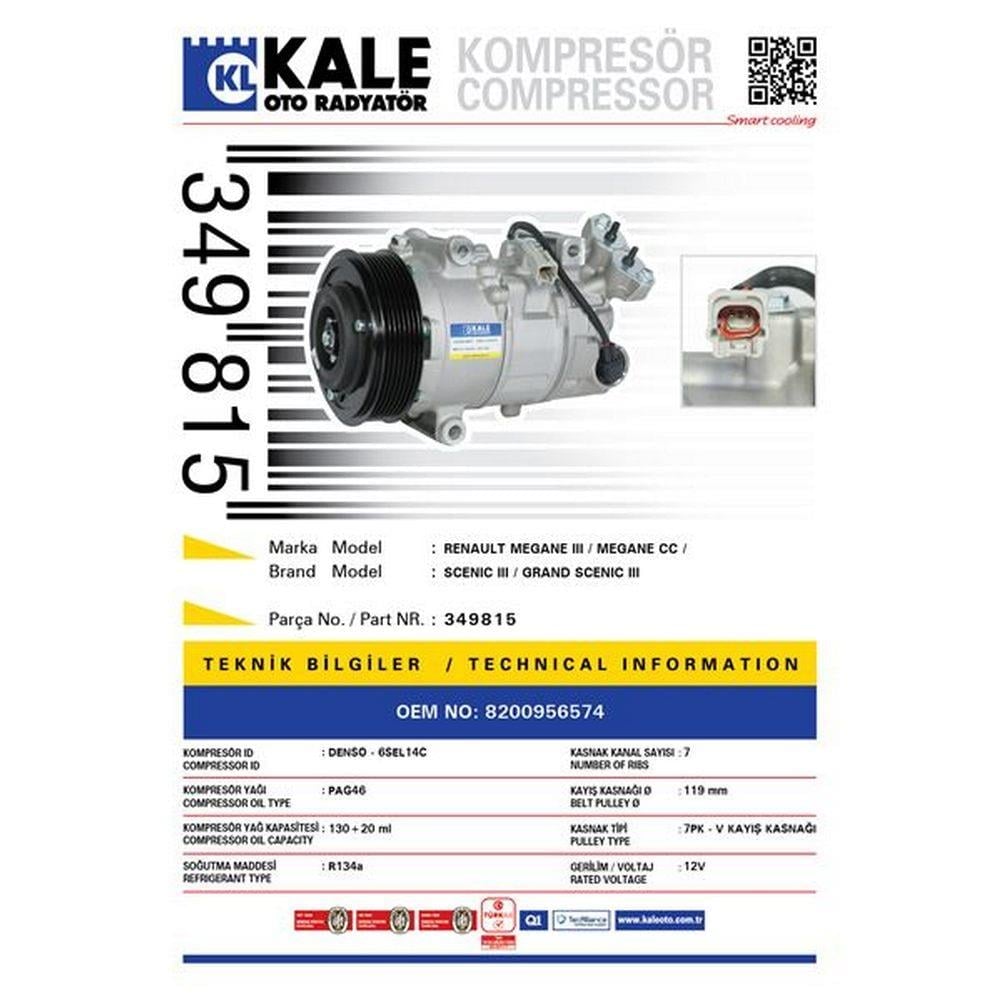 KLIMA KOMPRESORU RENAULT MEGANE III MEGANE CC SCENIC III GRAND SCENIC III