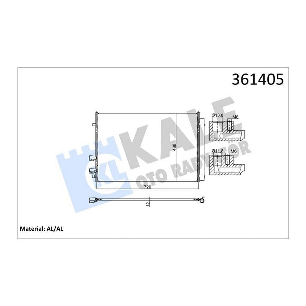 KLIMA RADYATORU CRAFTER 2,0 16> DASA-B-C \ DAUA-B-C \ DAVA \ DAWA