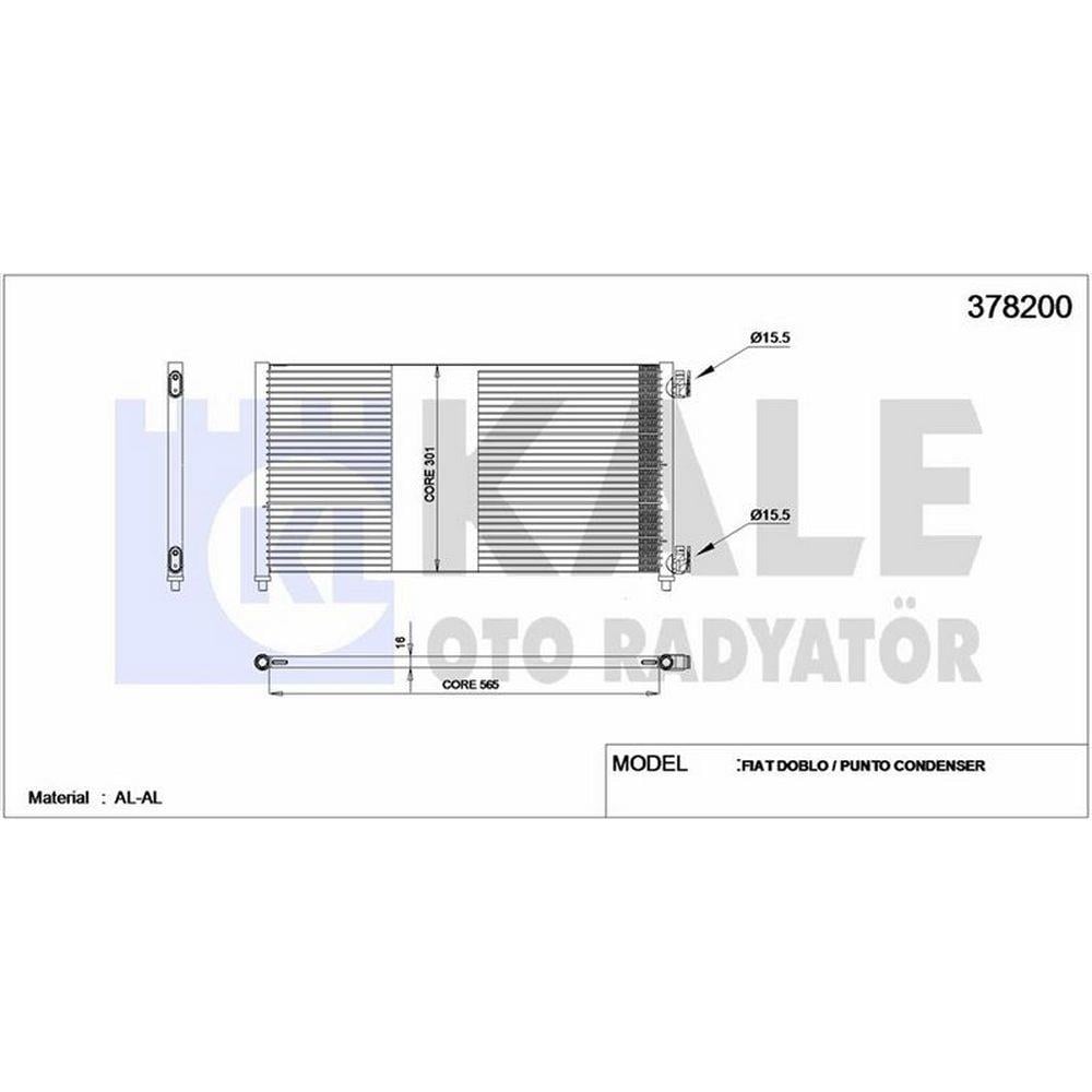 KLIMA RADYATORU DOBLO 1,3 1,9 JTD / D 01> PUNTO 1.2 99>10