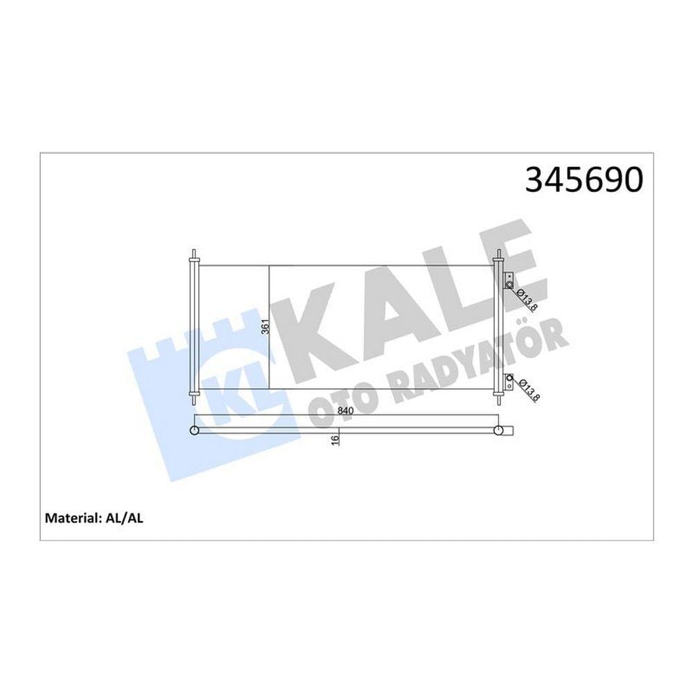 KLIMA RADYATORU (KONDANSER) TRANSIT V184 2.0TDCI / 2.4 TDCI 00>06