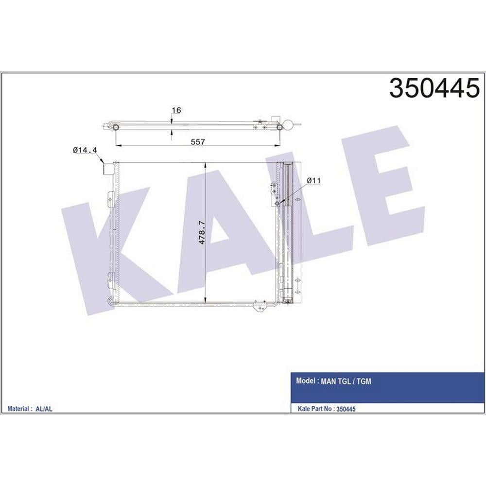 KLIMA RADYATORU (KONDENSATOR) MAN TGA TGL TGM 00 >