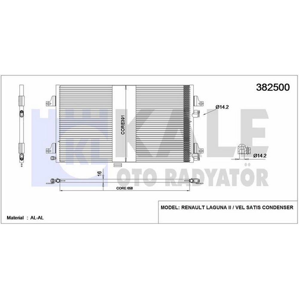 KLIMA RADYATORU  LAGUNA II VEL SATIS (700×391×16)