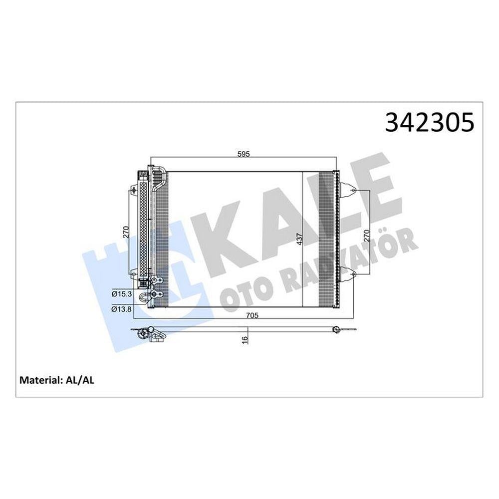 KLIMA RADYATORU PASSAT / CC 1.4 1.8 2.0TSI 3.2 3.6FSI 05>16