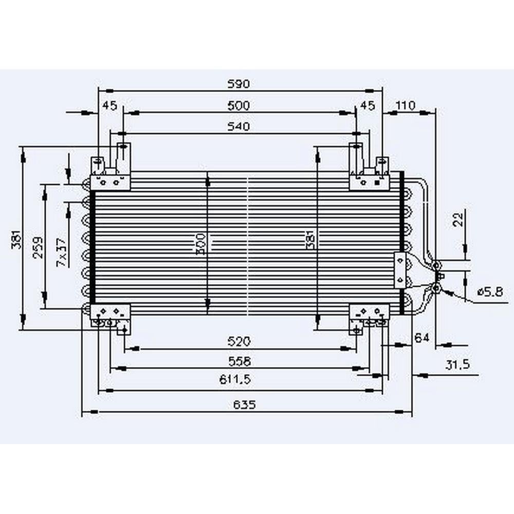 KLIMA RADYATORU R21 (2 SIRA AL+CU)