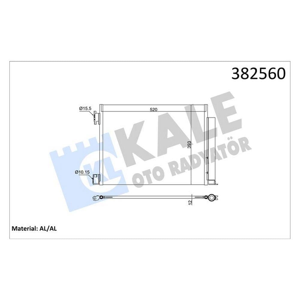 KLIMA RADYATORU RENAULT CLIO V 19> CAPTUR II 20> 1.0 SCE 1.0 TCE  519 X 393 X 12