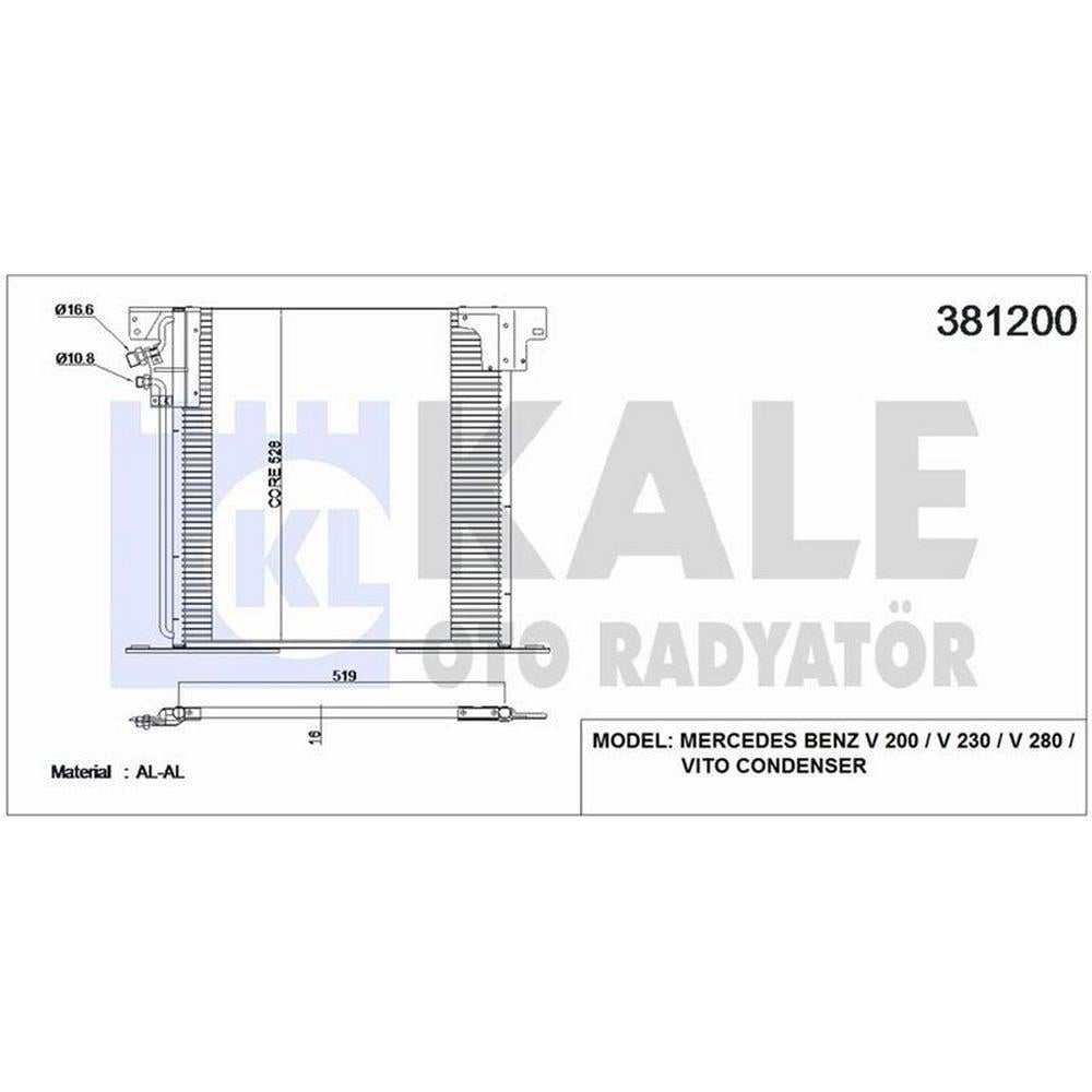KLIMA RADYATORU V-CLASS 638/2 97>03 VITO 638 97>03