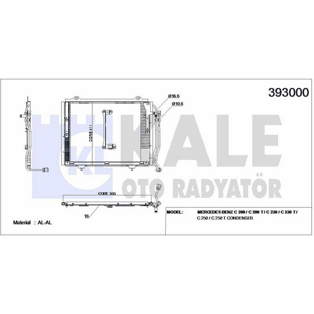 KLIMA RADYATORU W202 95>00 S202 96>01 C208 97>02 A208 98>02