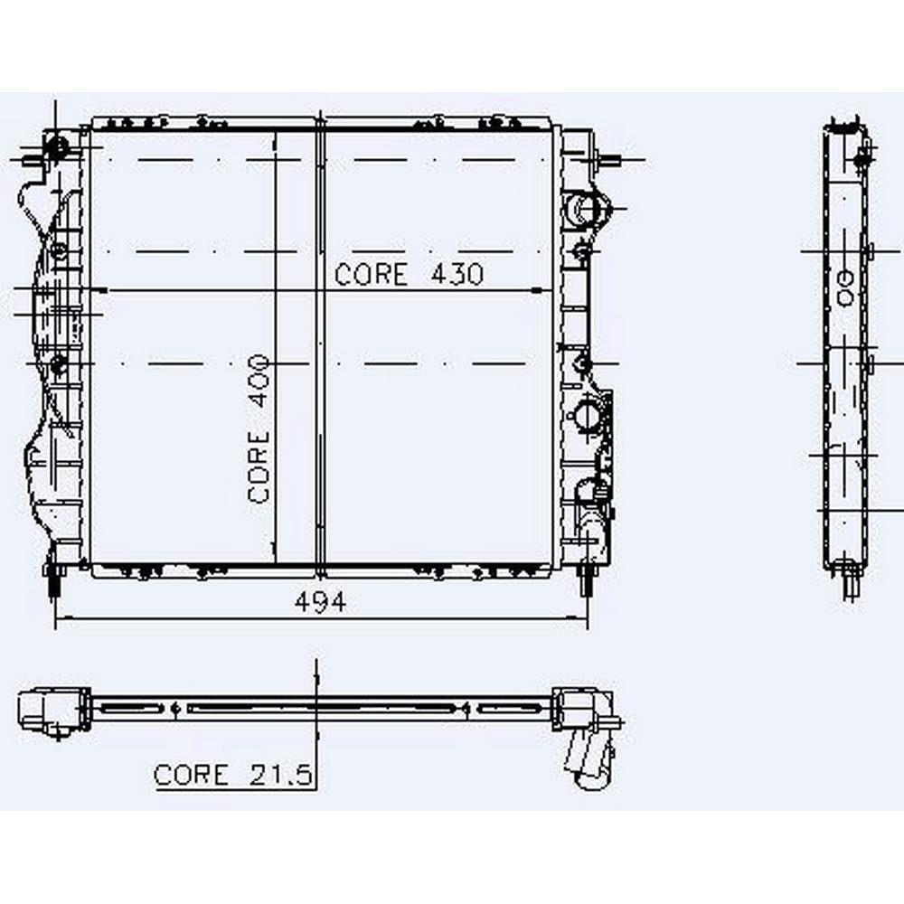 MOTOR RADYATORU CLIO 1,7 / 1,8 MEKANIK KLIMALI (430X400X21,5) / (2 SIRA PA SISTEM) BACCARA