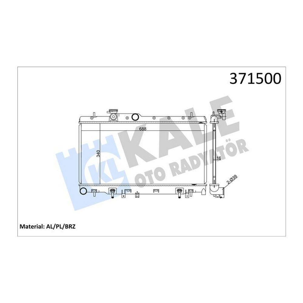 MOTOR RADYATORU IMPREZA LEGACY III OUTBACK 00> OTOMATIK (340x688x16)
