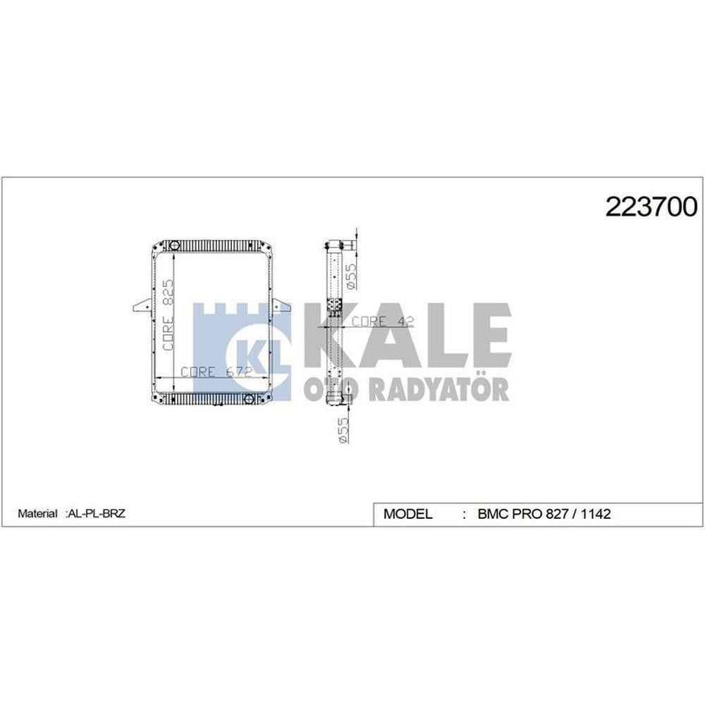 MOTOR RADYATORU PRO 827 / 832 INTC,CEKICI 1142 (AL / BRZ)
