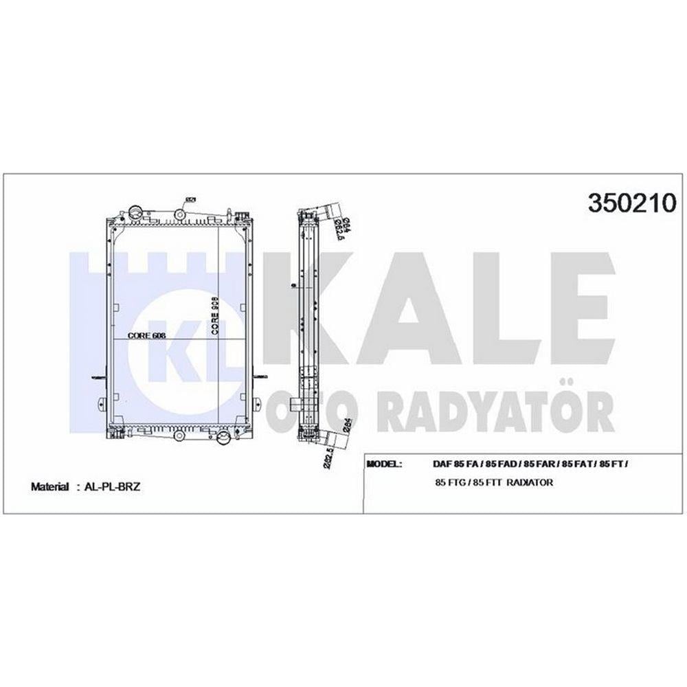 MOTOR SU RADYATORU DAF 85 FA / 85 FAD / 85 FAR / 85 FAT / 85 FT / 85 FTG / 85 FTT (CERCEVELI) / (MT)