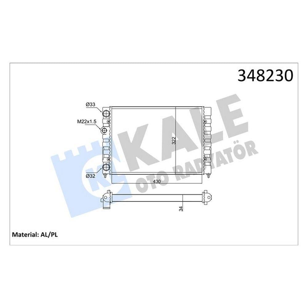 MOTOR SU RADYATORU GOLF III JETTA MEKANIK SANZIMAN 430x322x34