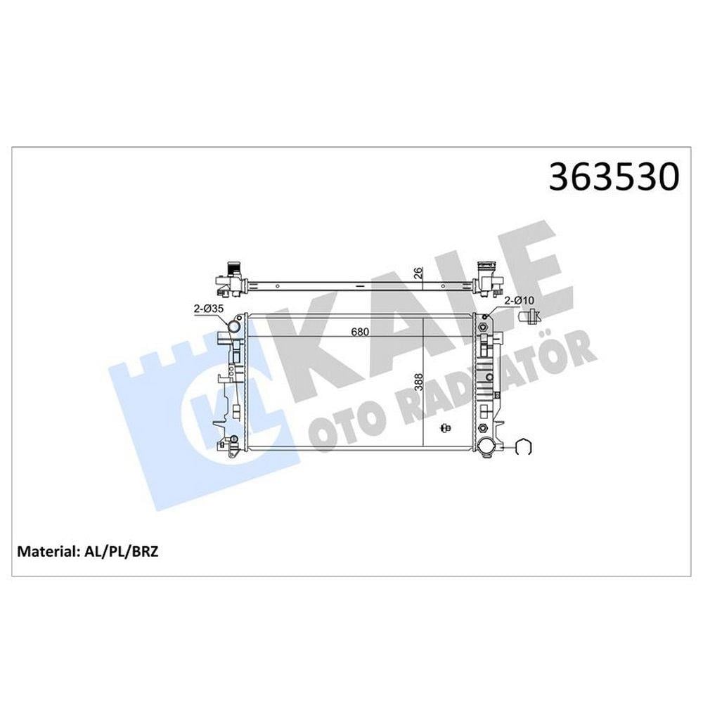 MOTOR SU RADYATORU MERCEDES BENZ SPRINTER 3-T, 3.5-T, 4.6T, 5T 06<18 - VOLKSWAGEN CRAFTER 30-35, 30-