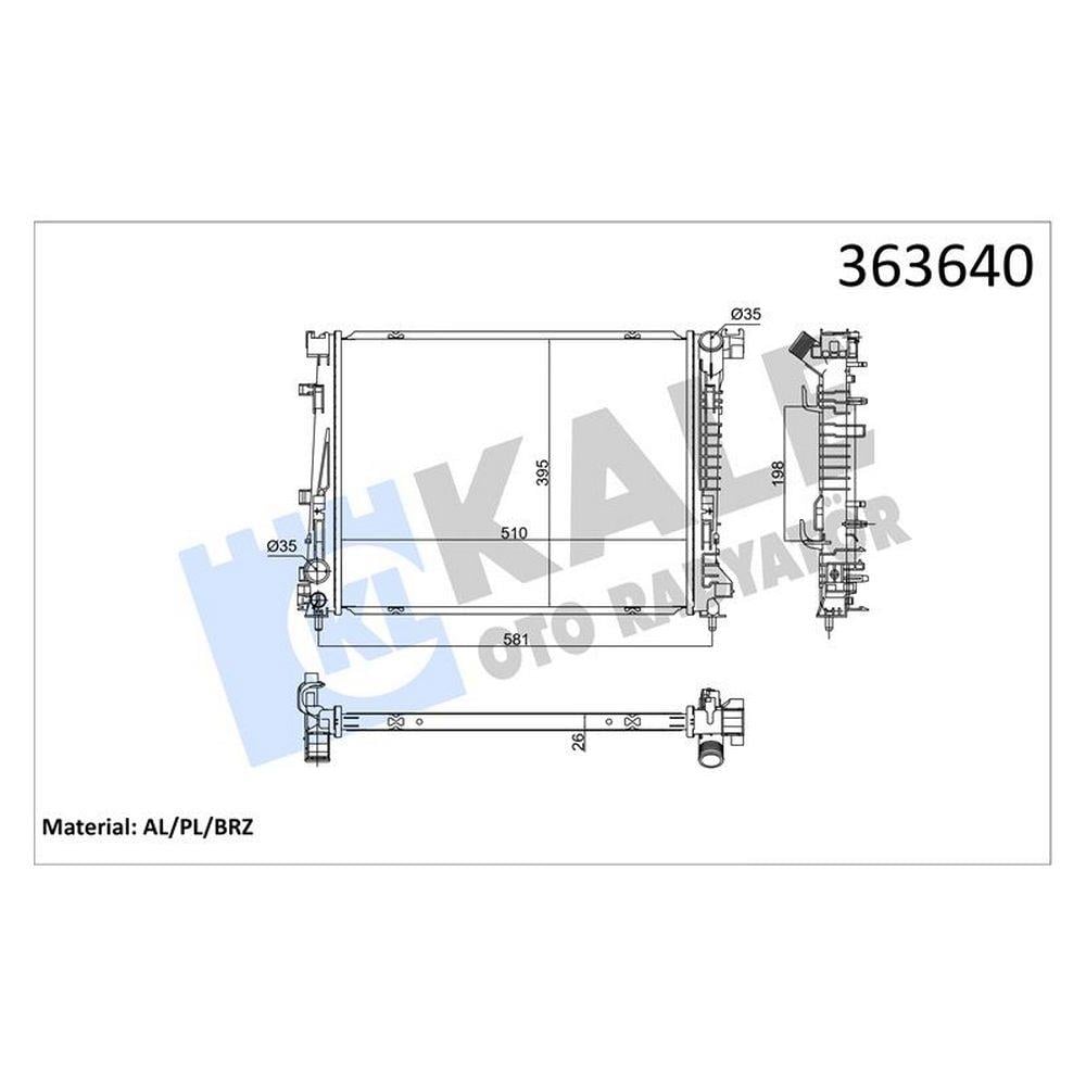 MOTOR SU RADYATORU SANDERO II 1.0TCE 1.5 BLUEDCI 21> (MT) [BRAZING]