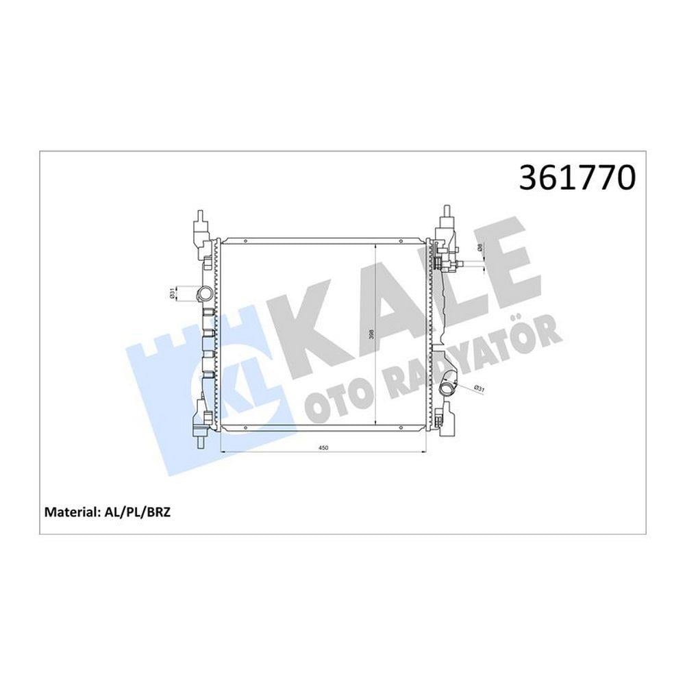 MOTOR SU RADYATORU SPARK 1.2I 10> (450X398X16) (MT) BRAZING