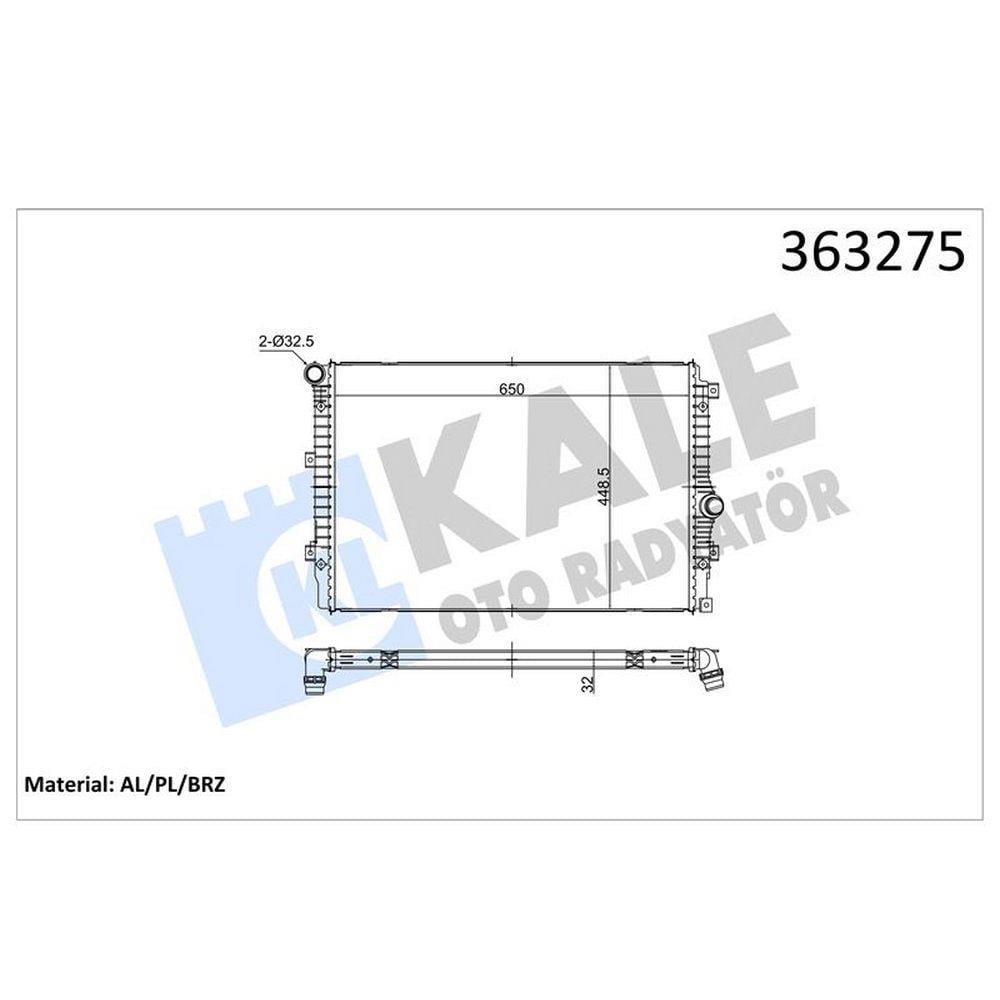 MOTOR SU RADYATORU TIGUAN 12>18 (BRAZING - 650X448.5X32)