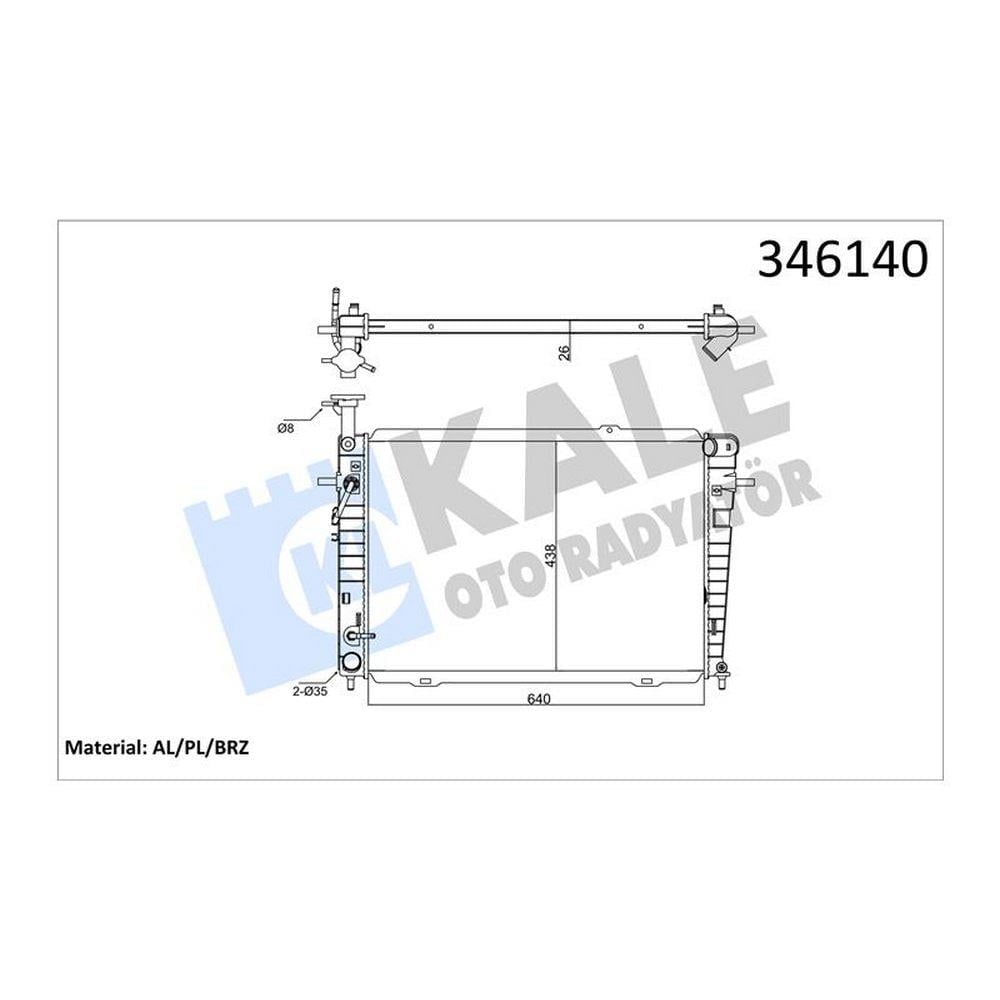 MOTOR SU RADYATORU TUCSON SPORTAGE 2,0 2,7 BENZINLI 2004 2010 OTOMATIK