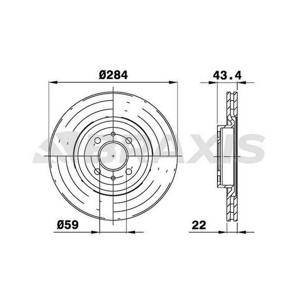ON FREN AYNASI (DISKI) BRAVO I II CROMA DOBLO IDEA LINEA MAREA STILO ALFA 155 1,2 / 1,3 / 1,4 / 1,6 