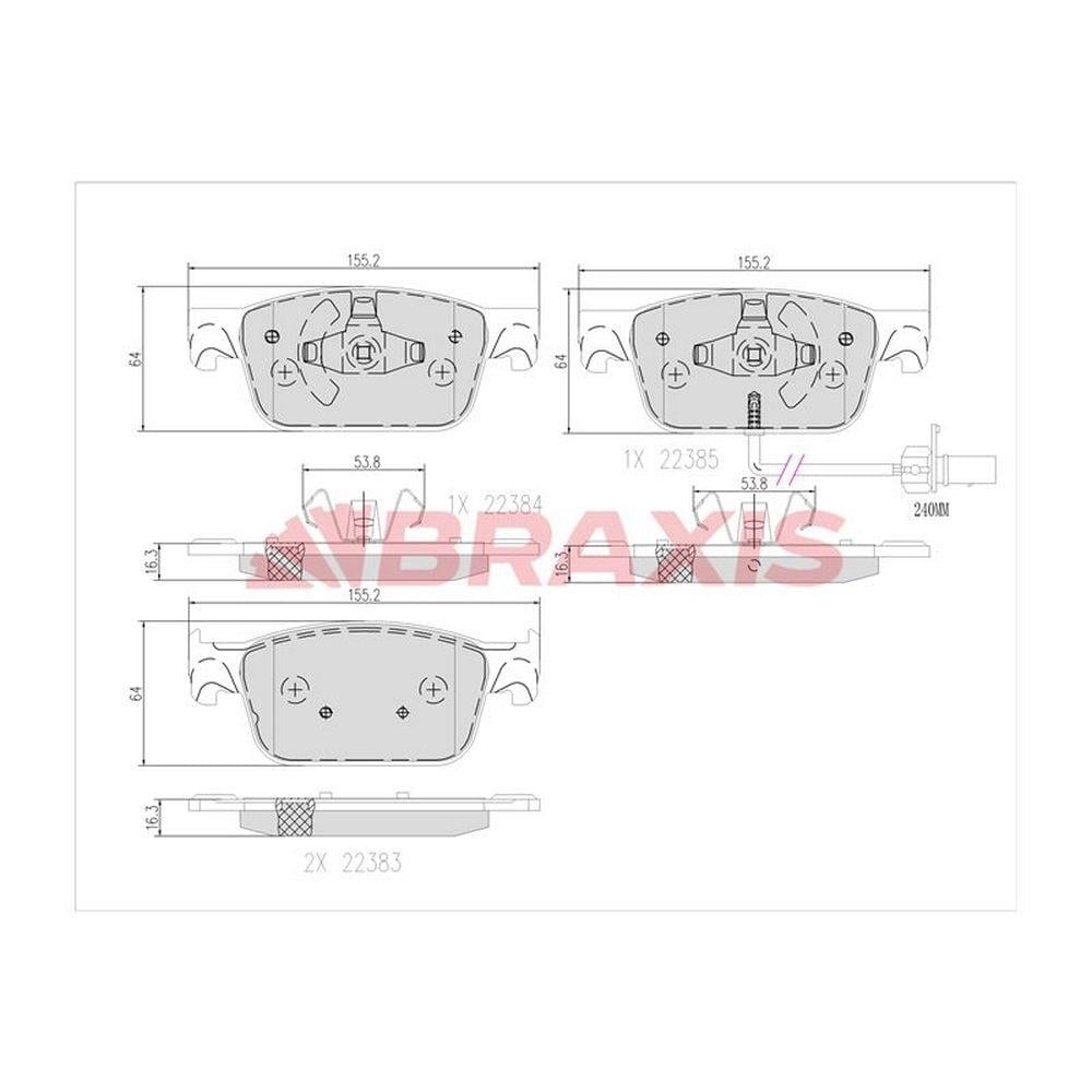 ON FREN BALATASI AUDI A4 1.4 TFSI 2.0 TFSI 15> A5 1.4 TFSI 2.0 TFSI 16>