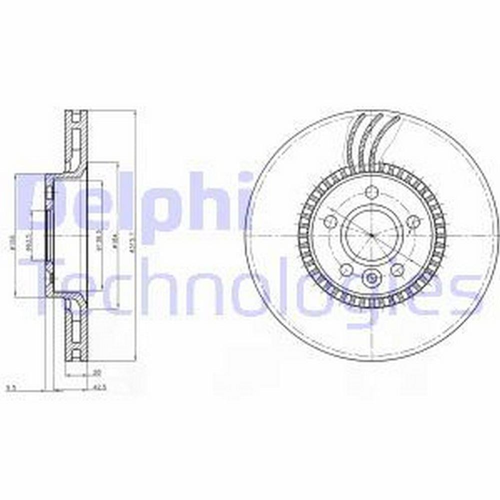 ON FREN DISK AYNA VOLVO S60 I (384) 2.0 T -2.4 00>10  V70 II (285) 2.4 05>08 XC90 I (275) D3 / D5 09