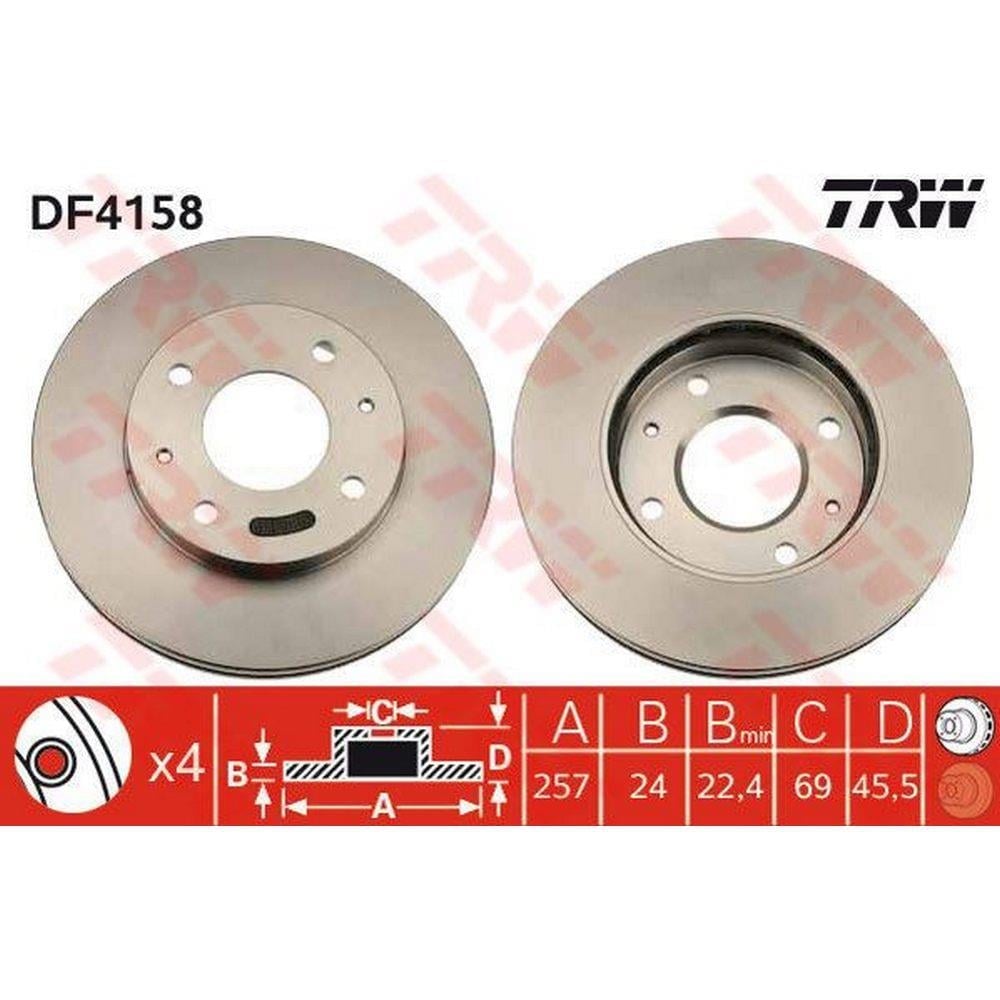 ON FREN DISK AYNASI 257MM ELANTRA 1,6 1,8 2000 2006 MATRIX 1,5 CRDI 1,6 1,8 2001>