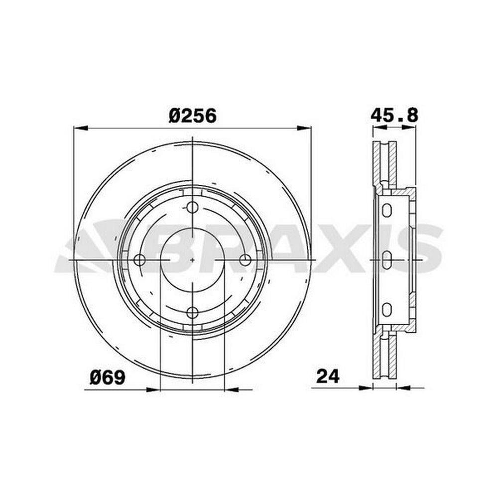 ON FREN DISK AYNASI HAVALI COLT VI 04>10 ABS LI 256X4