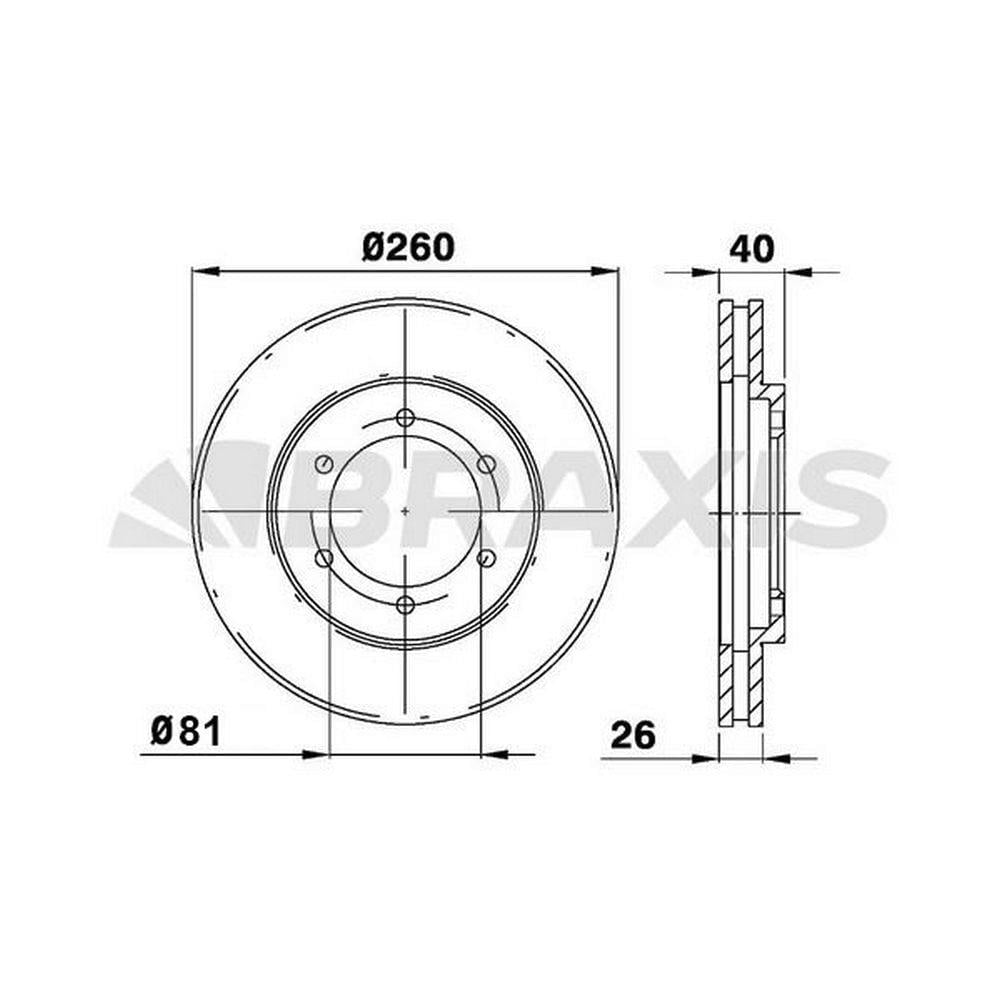 ON FREN DISK AYNASI HAVALI NISSAN PICK UP SKYSTAR YD25 NAVARA 02-05 PATFINDER 97-04 URVAN 80-00 (260
