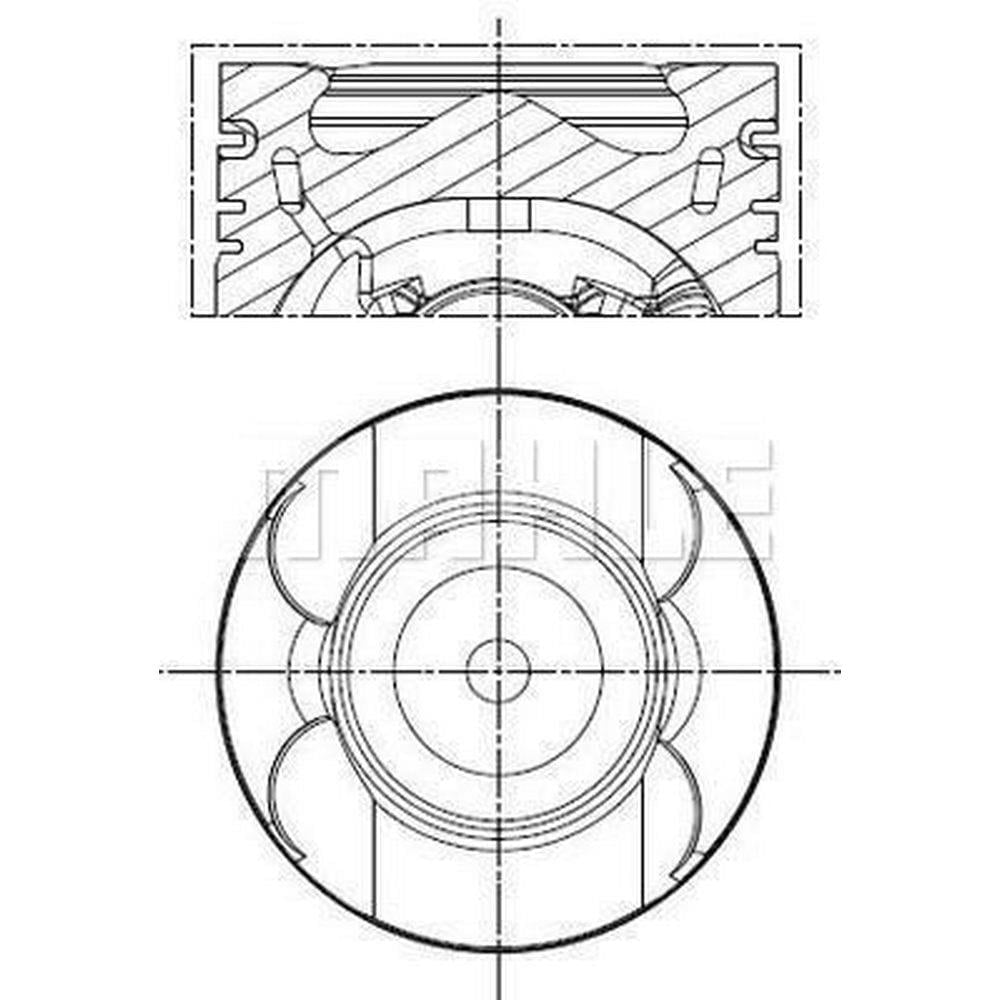 PISTON + SEGMAN STD. (OM651.9, 83mm, SARI BURCLU) W204 08>14 C218 11>17 W212 09>16 W166 15>18 W221 1