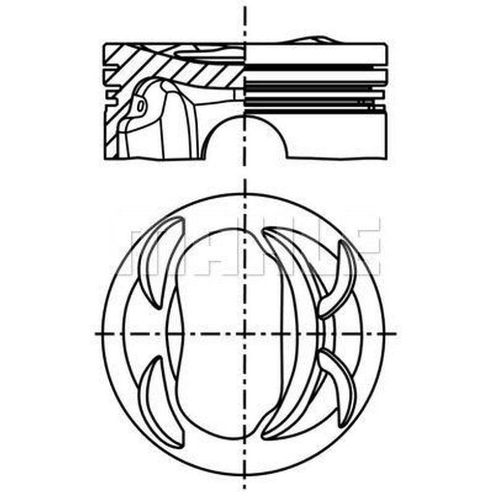 PISTON+SEGMAN (76,51mm STD) GOLF V / VI / PLUS ALHAMRA BEETLE (TOURAN 1,4TSI / FSI) EOS JETTA III /