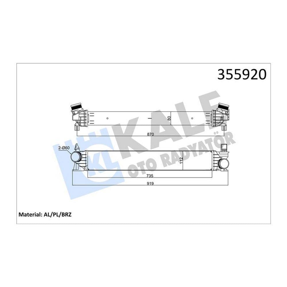TURBO INTERCOOLER RADYATORU BOXER III JUMPER III 2,2HDI / 3,0HDI E5 12> DUCATO III> 2,3JTD / 3,0JTD