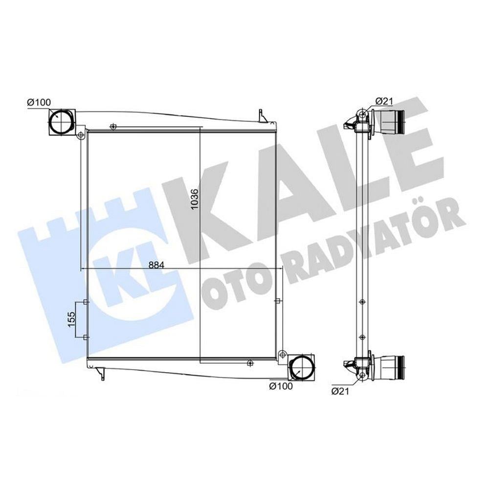 TURBO RADYATORU MERCEDES BENZ TRAVEGO EURO 6 [BRAZING AL/AL]