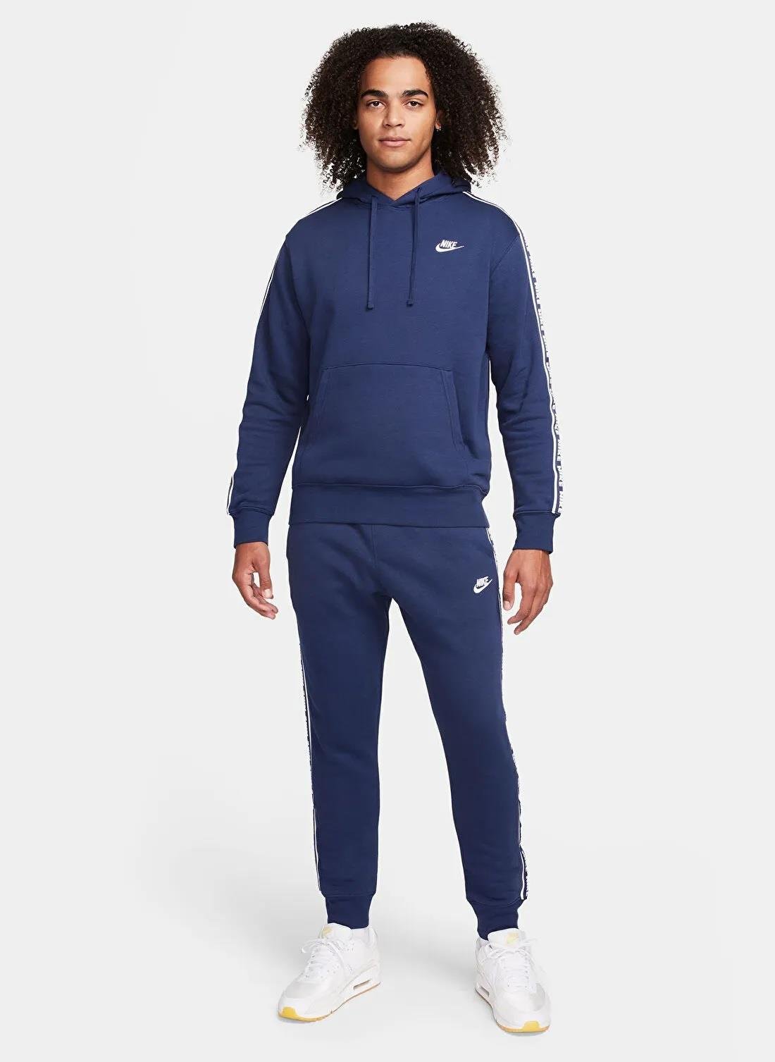 Nike Lacivert Erkek Kapüşon Yaka Uzun Eşofman Takımı