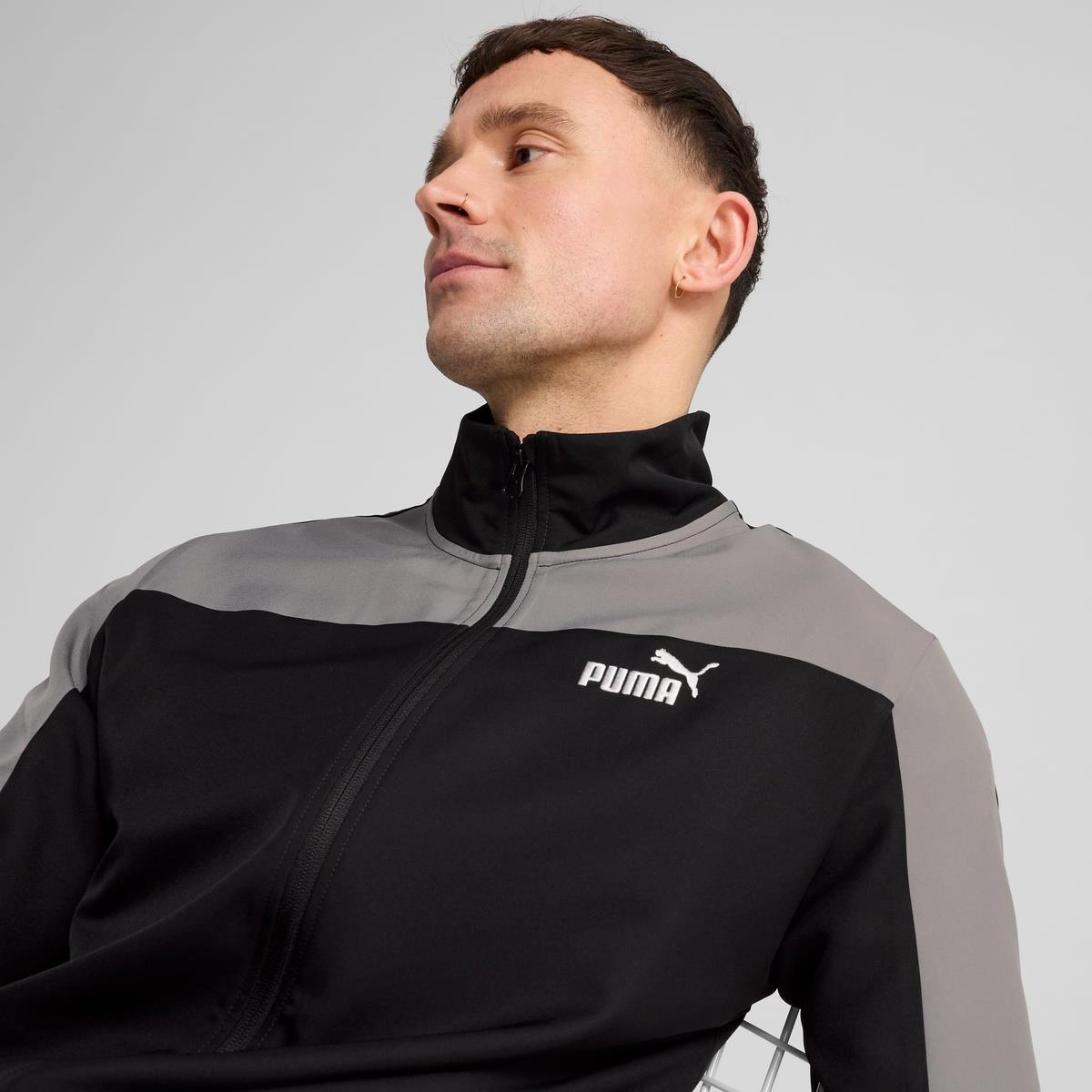 Puma Colorblock Erkek Siyah Eşofman Takımı