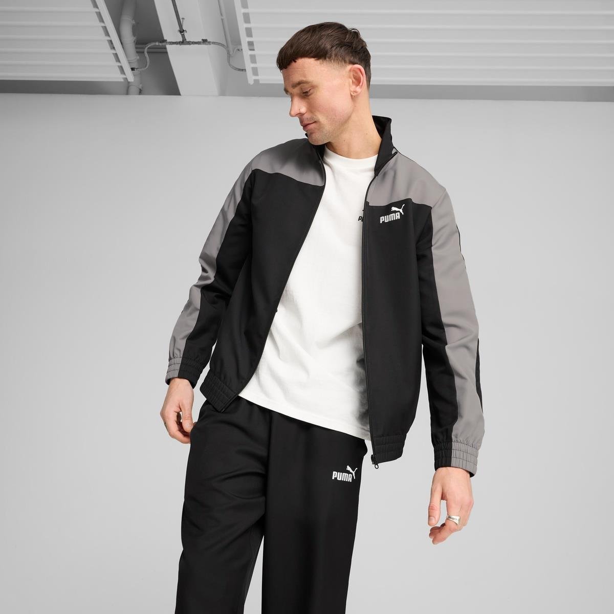 Puma Colorblock Erkek Siyah Eşofman Takımı