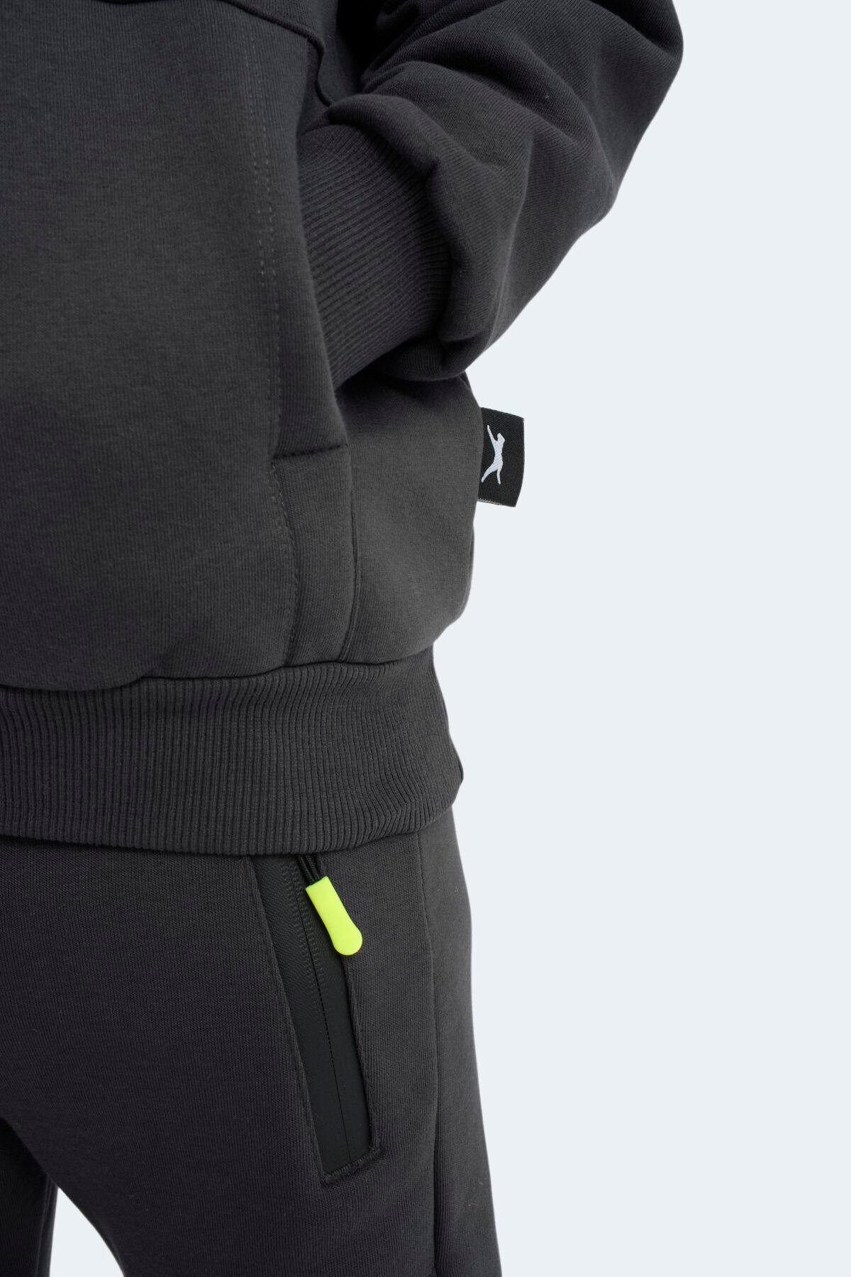 Slazenger LEXUS Unisex Çocuk Sweatshirt Koyu Gri