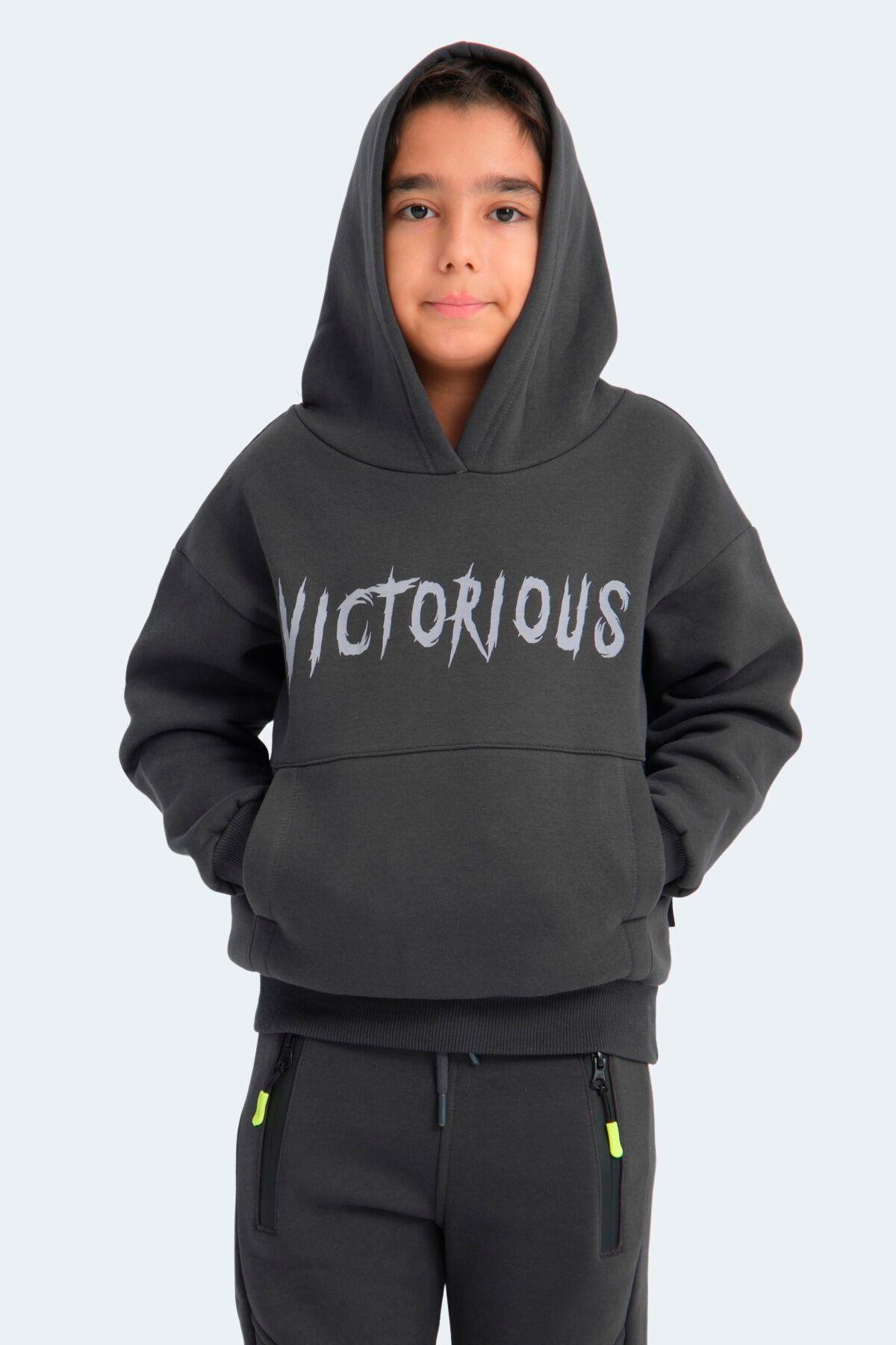 Slazenger LEXUS Unisex Çocuk Sweatshirt Koyu Gri