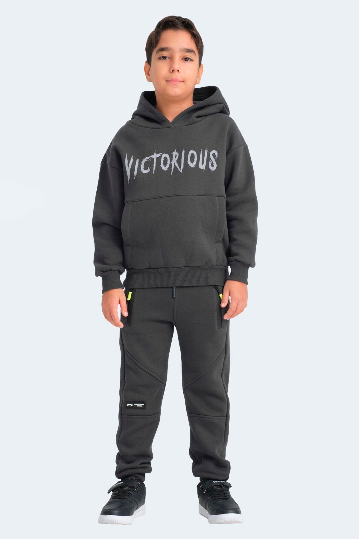 Slazenger LEXUS Unisex Çocuk Sweatshirt Koyu Gri