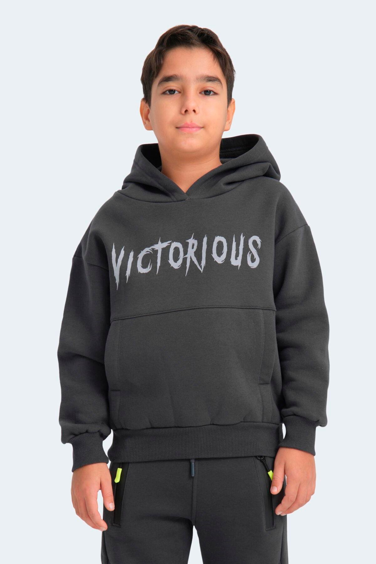 Slazenger LEXUS Unisex Çocuk Sweatshirt Koyu Gri