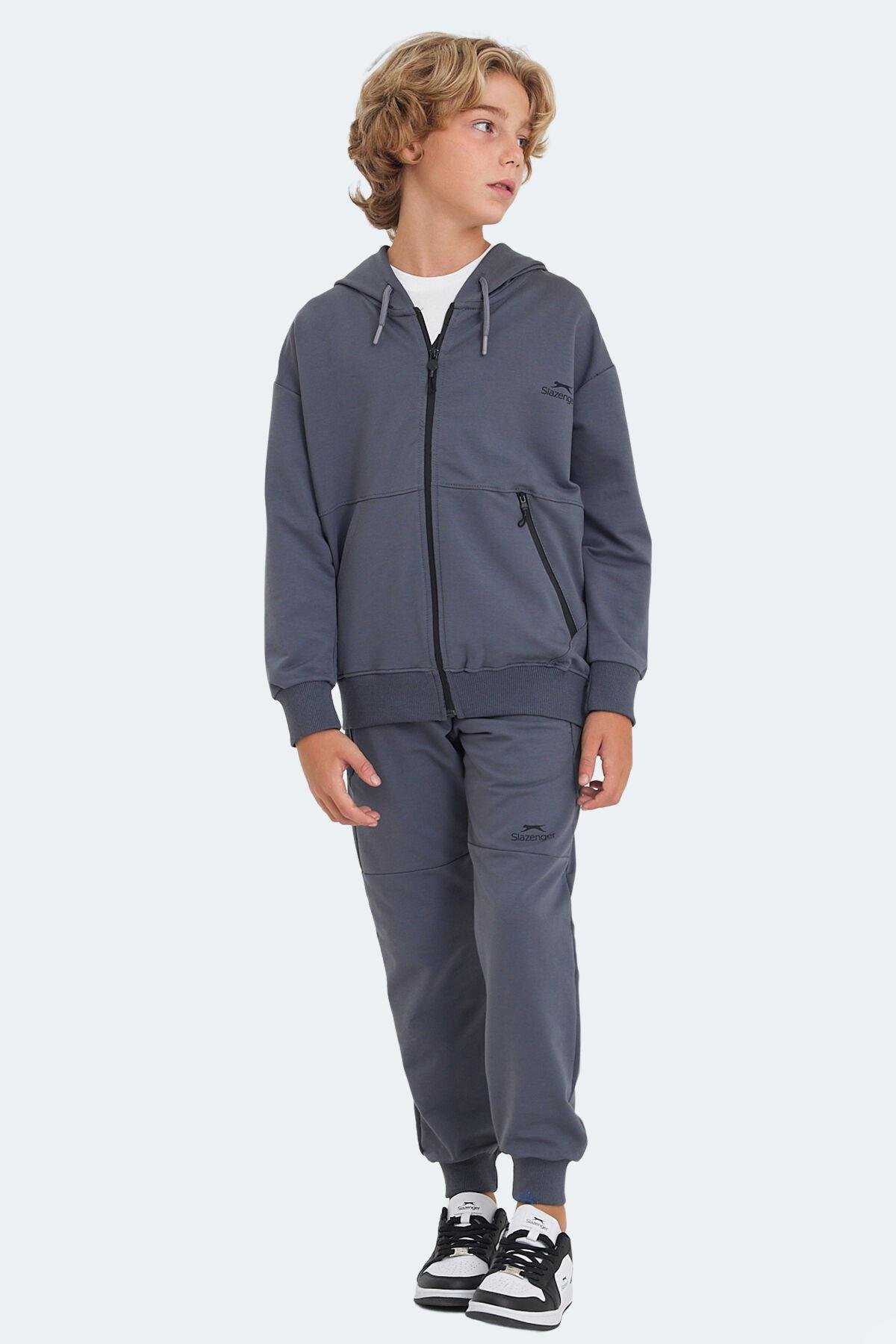 Slazenger LOCAL Unisex Çocuk Eşofman Takımı Koyu Gri