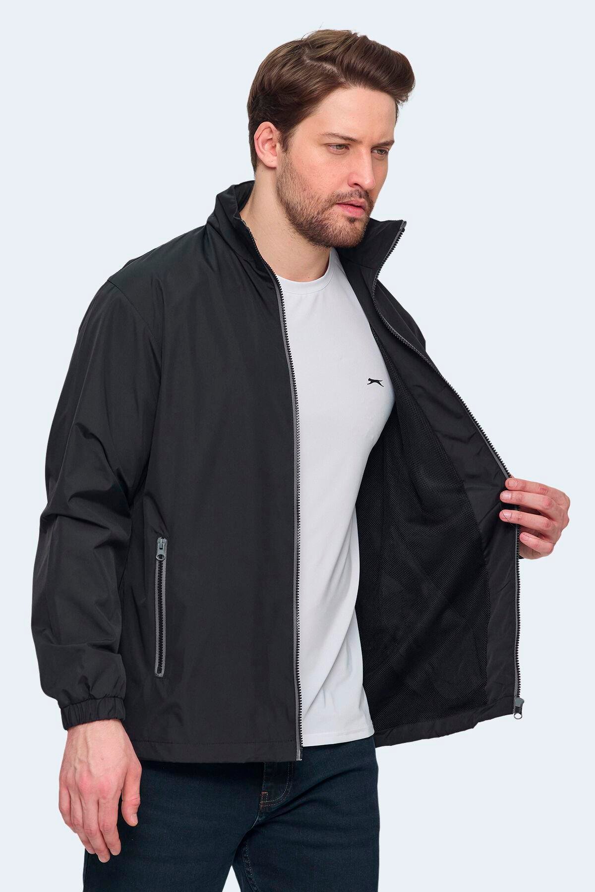 Slazenger RAREN Erkek Siyah Yağmurluk