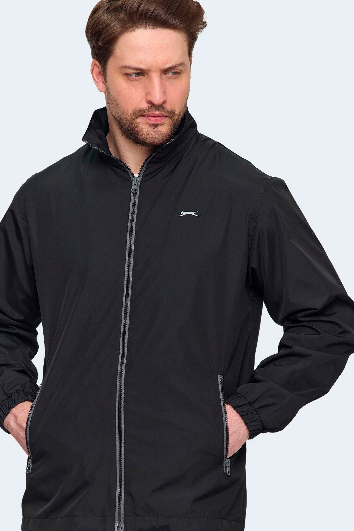Slazenger RAREN Erkek Siyah Yağmurluk