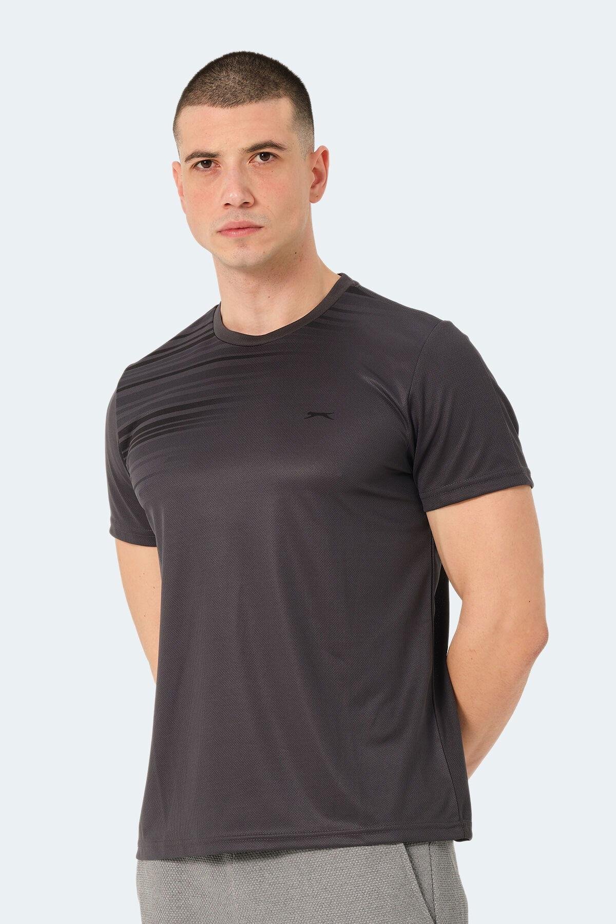 Slazenger RAVEN Erkek Koyu Gri Tişört