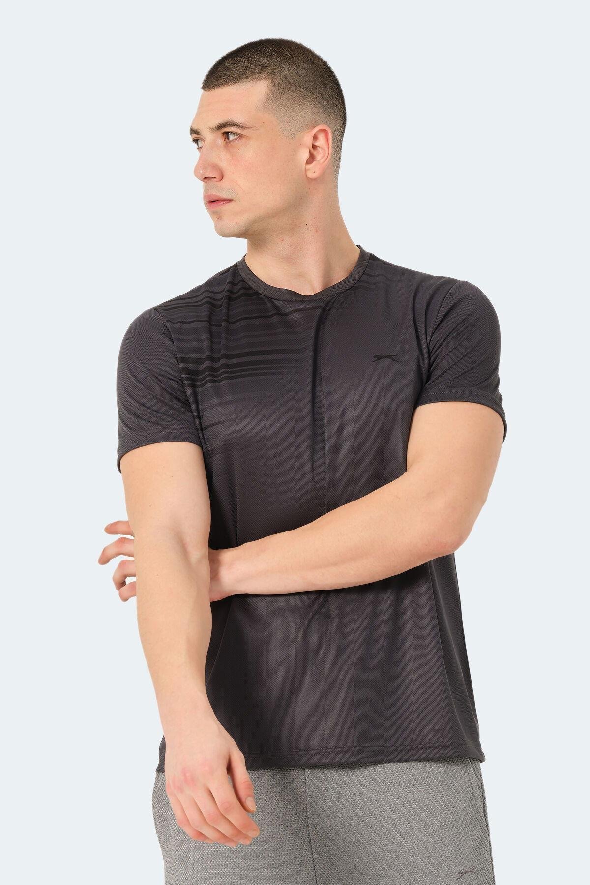 Slazenger RAVEN Erkek Koyu Gri Tişört