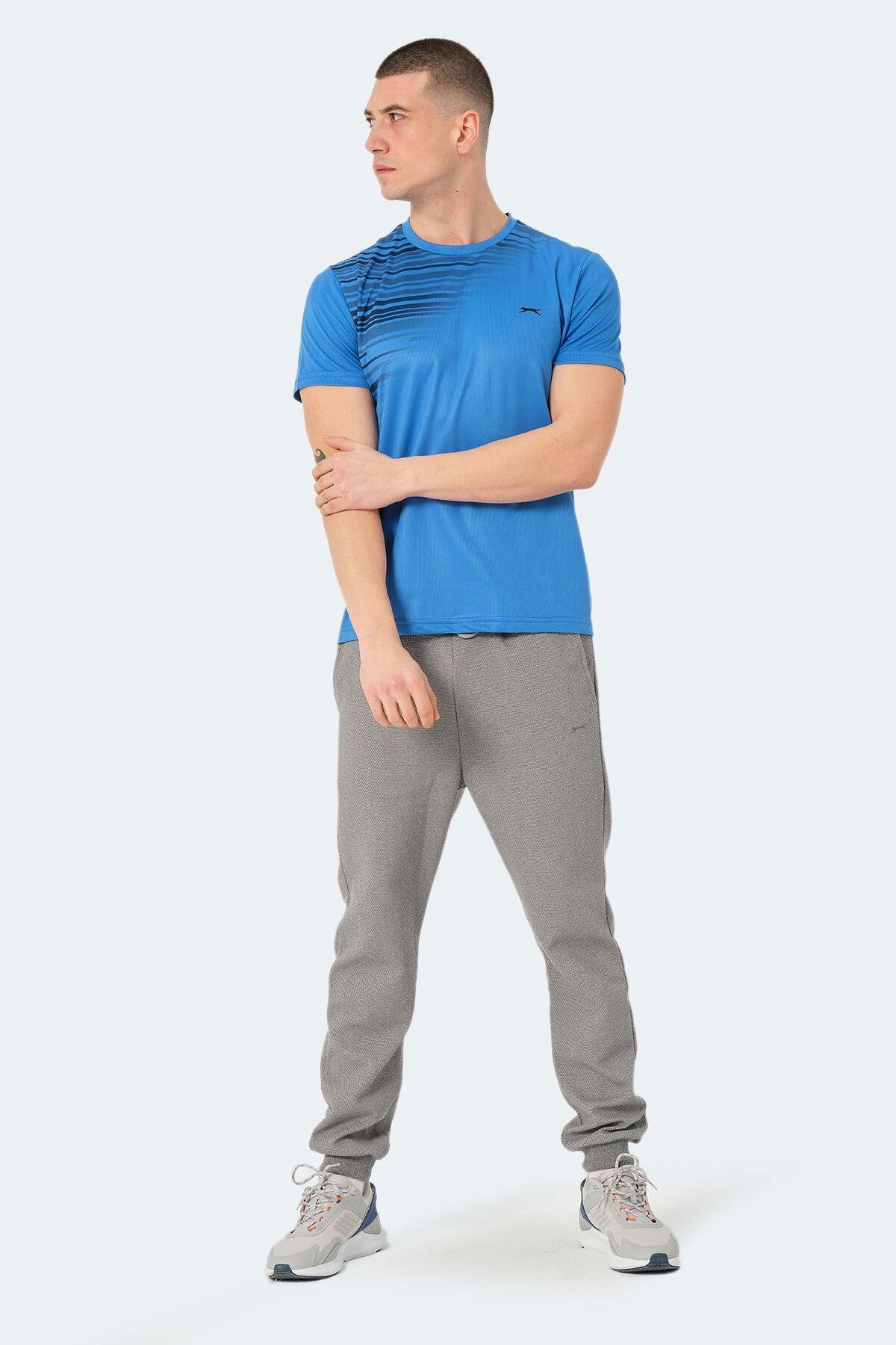 Slazenger RAVEN Erkek Saks Mavi Tişört