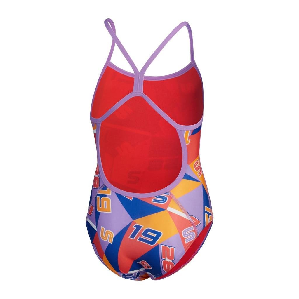 Speedo Allover Digital Vback Yüzücü Kız Çocuk Mayosu