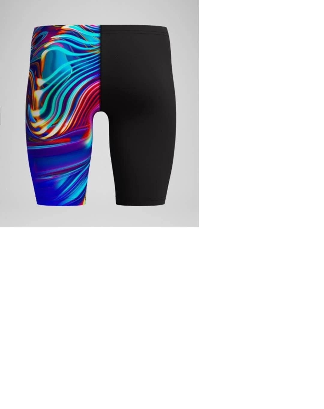 Speedo Baskılı Jammer  Enginer - Kobalt Pop Çocuk Yüzücü Mayosu