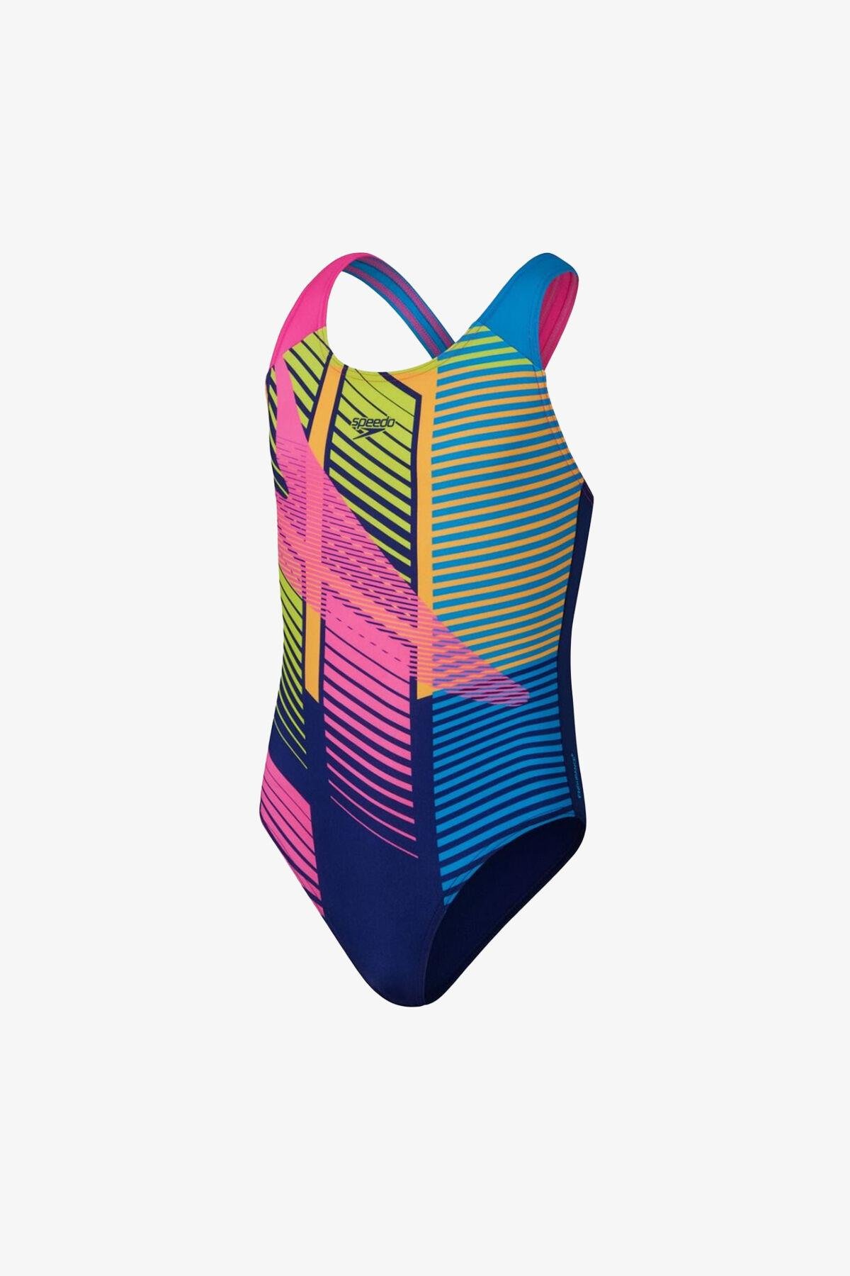 Speedo Dijital Splashback Kız Çocuk Mayosu