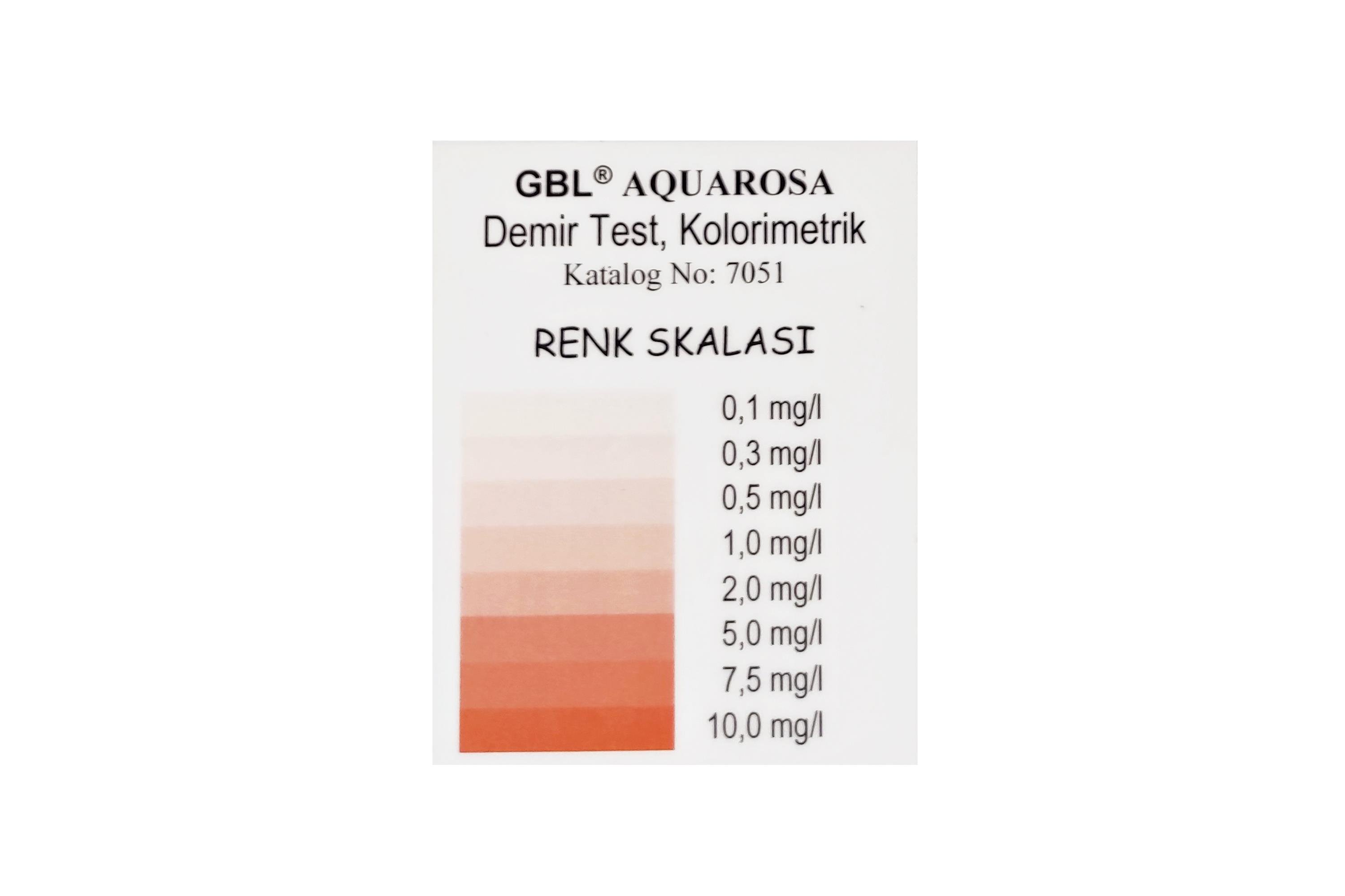 Demir Test, Kolorimetrik, 20 mL