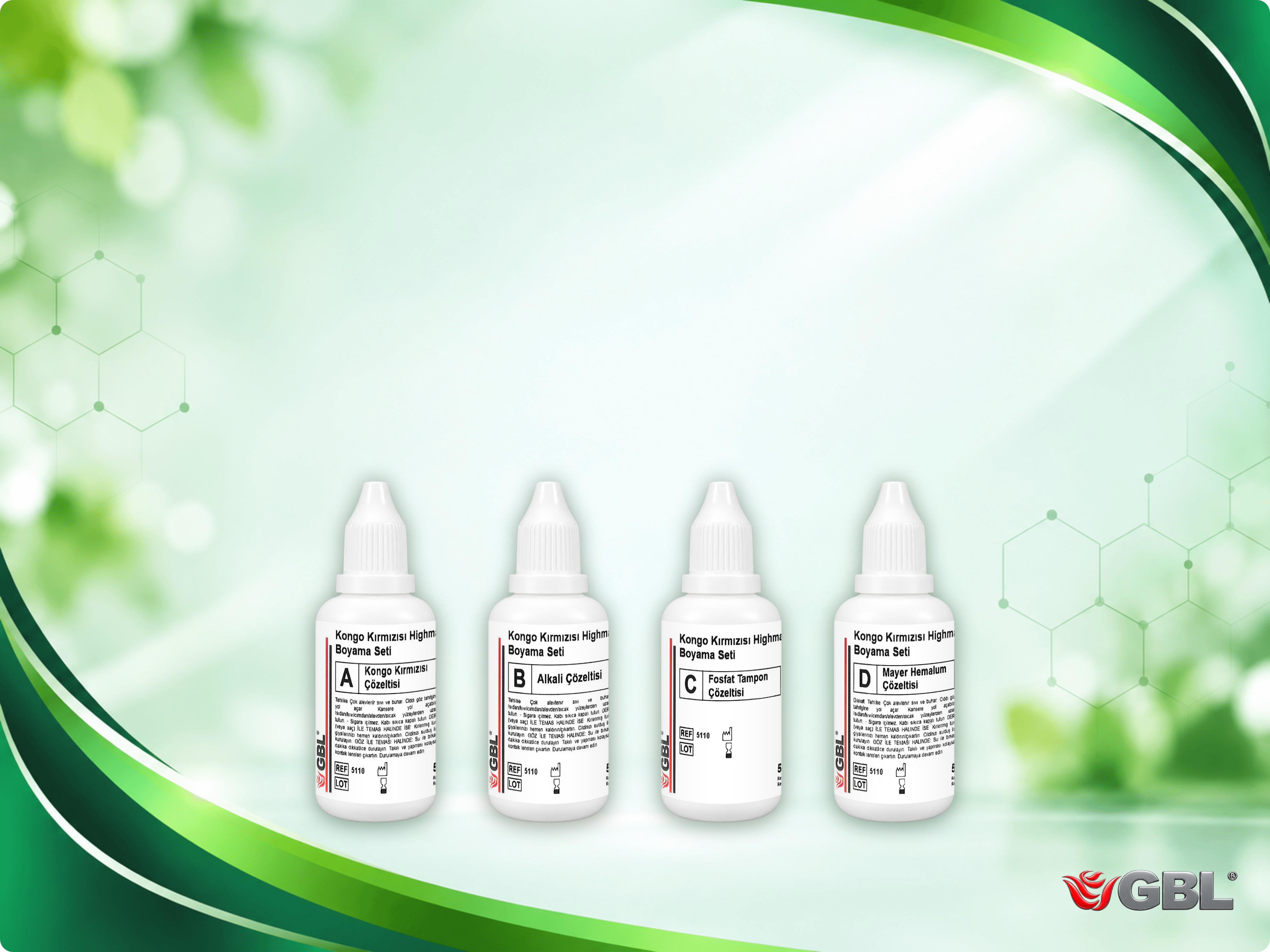 Kongo Kırmızısı Highman Boyama Seti, 50 ml, 100 Test